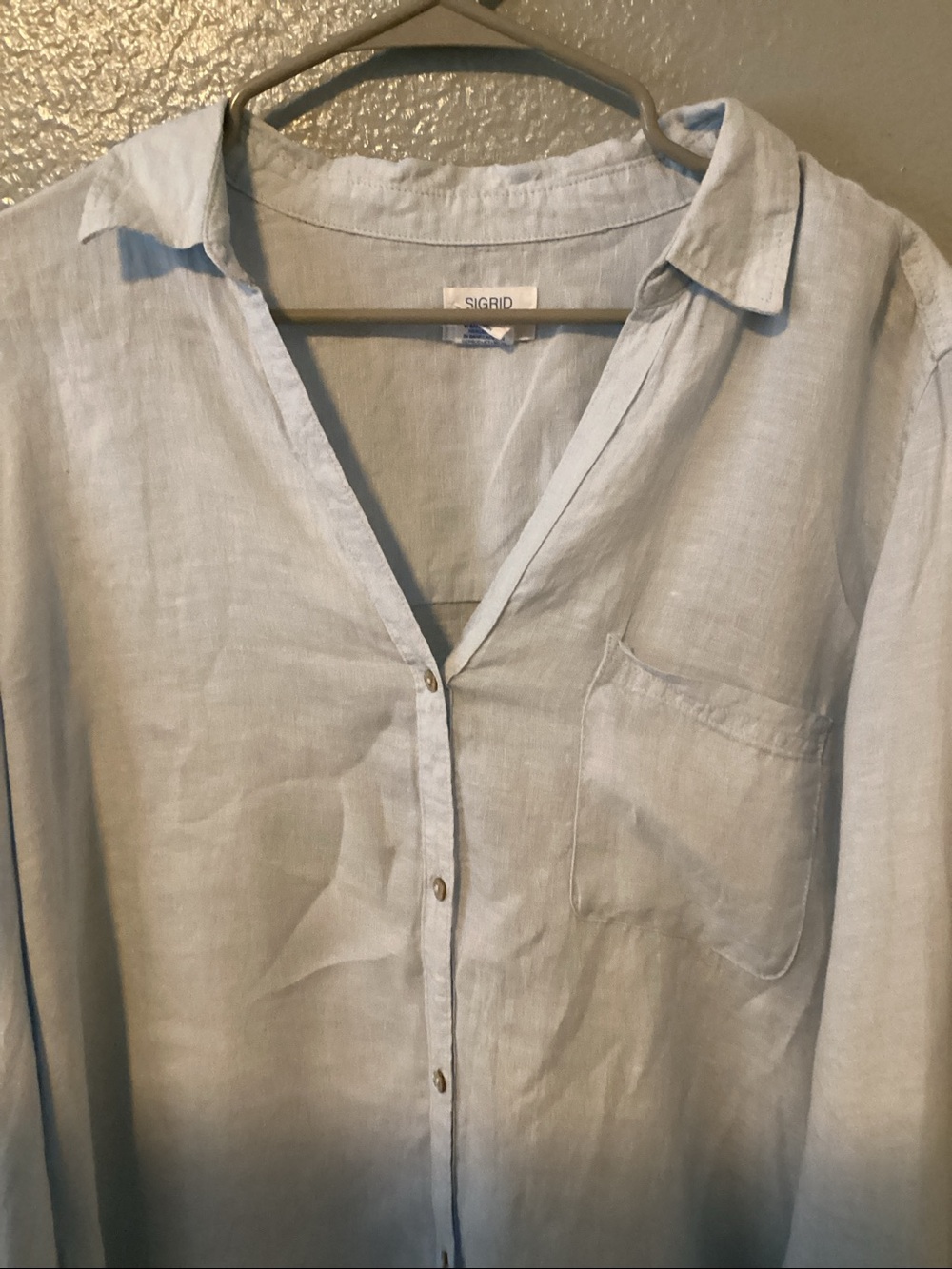 Sigrid Olsen Linen Button-Down Shirt - Picture 2 of 5